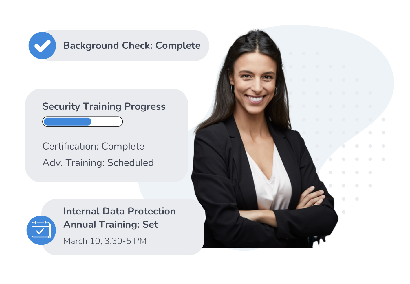 Captivated staff undergoes significant security training through Vanta and internal processes
