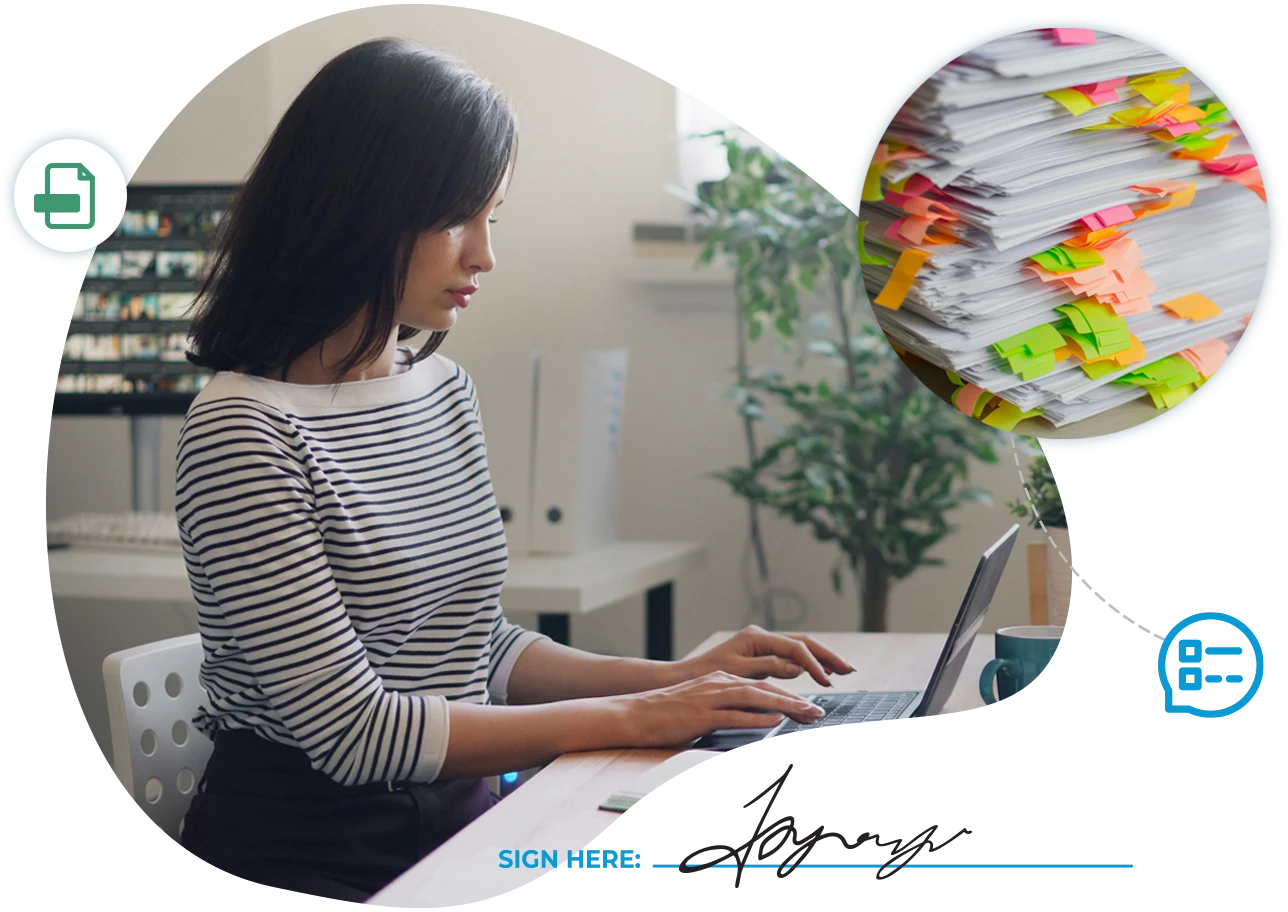 Send us the document that holds up your business. Our team builds it as a live form with conditional logic, PDF generation, and automatic confirmations — then tests it with you.