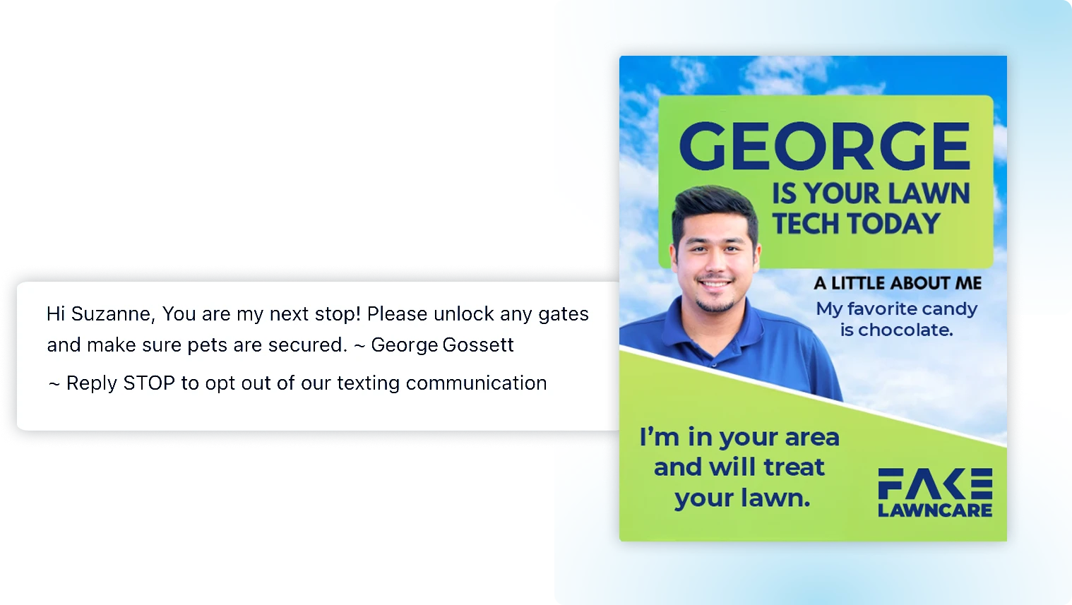 Built from your logo, your brand colors, and your messaging.