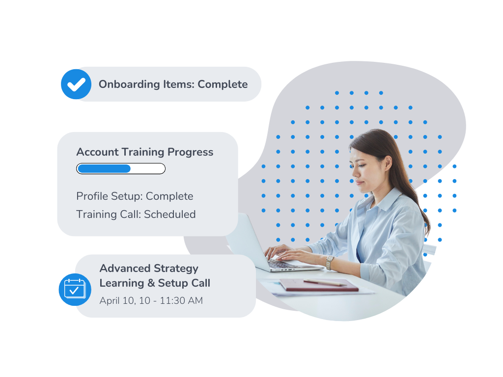 Business professional completing requirements for TCR and 10DLC approval